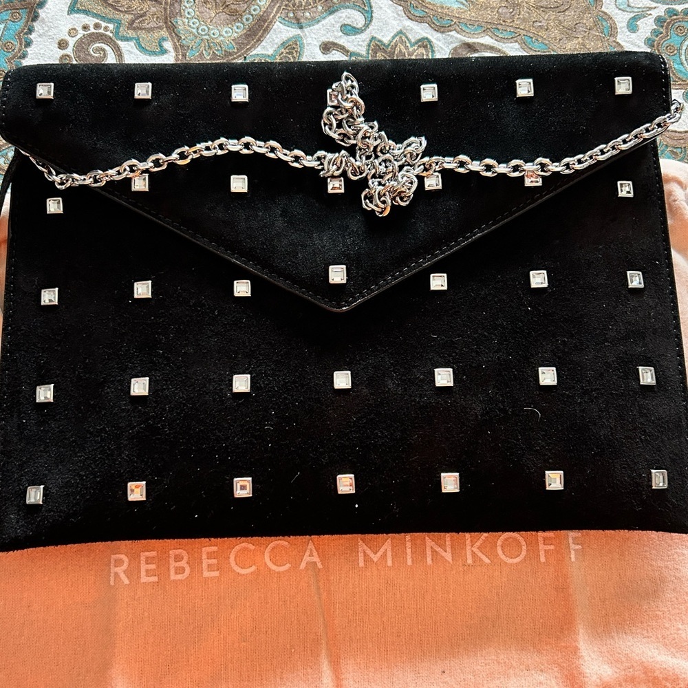 Rebecca Minkoff Leo Suede Envelope Bag - Picture 3 of 4